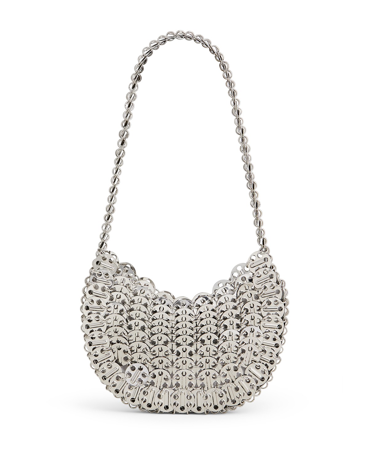 Rabanne 1969 Moon Pochette in Silver
