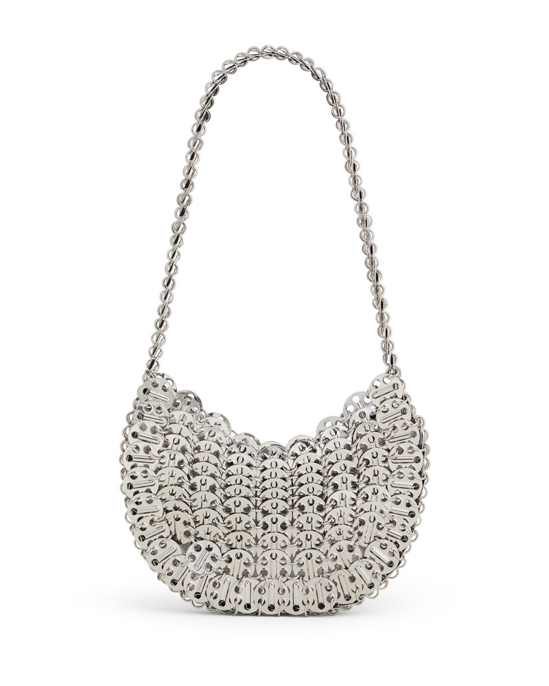 Rabanne 1969 Moon Pochette in Silver