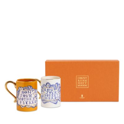 x Ruan Hoffmann Bonjour Mugs, Set of 2
