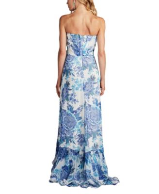 Morwenna Floral Print Ruffle Gown