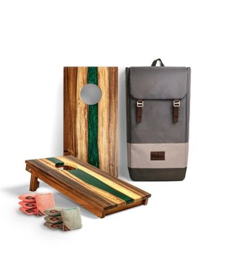 1ft x 2ft River Epoxy Resin with Live Edge Acacia Pathfinder ART Cornhole Board Sets