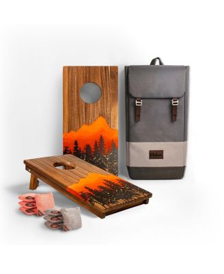 1ft x 2ft River Epoxy Resin with Live Edge Acacia Pathfinder ART Cornhole Board Sets