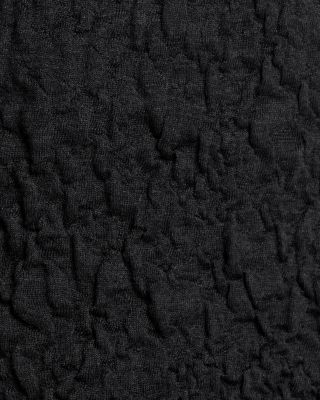 Embossed Effect Wool Midi Dress