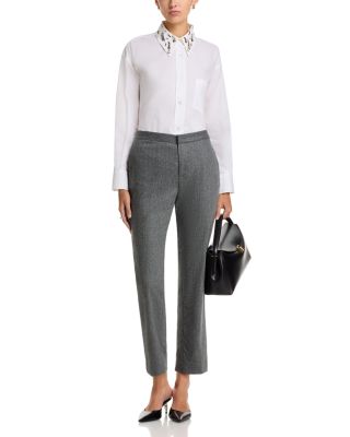 Poplin Rhinestone Oversized Shirt