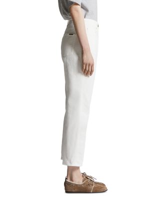 Mid Rise Straight Jeans in Natural White