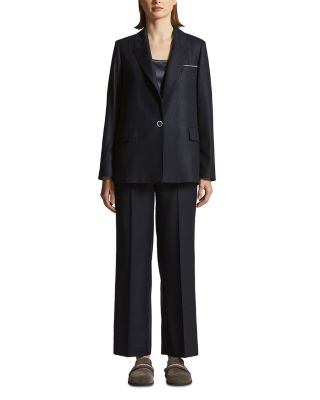 Metallic Wide Leg Pants