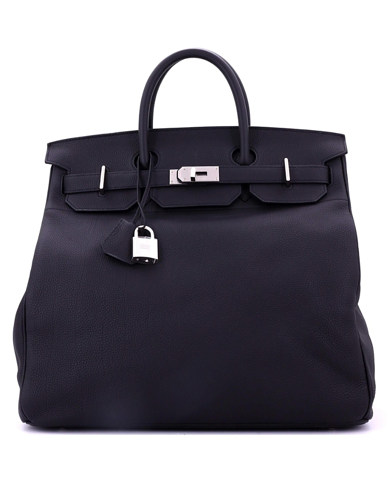 Pre-owned Pre-owned Hermes Hermes Hac 40 Handbag Black Togo With Brushed Palladium Hardware