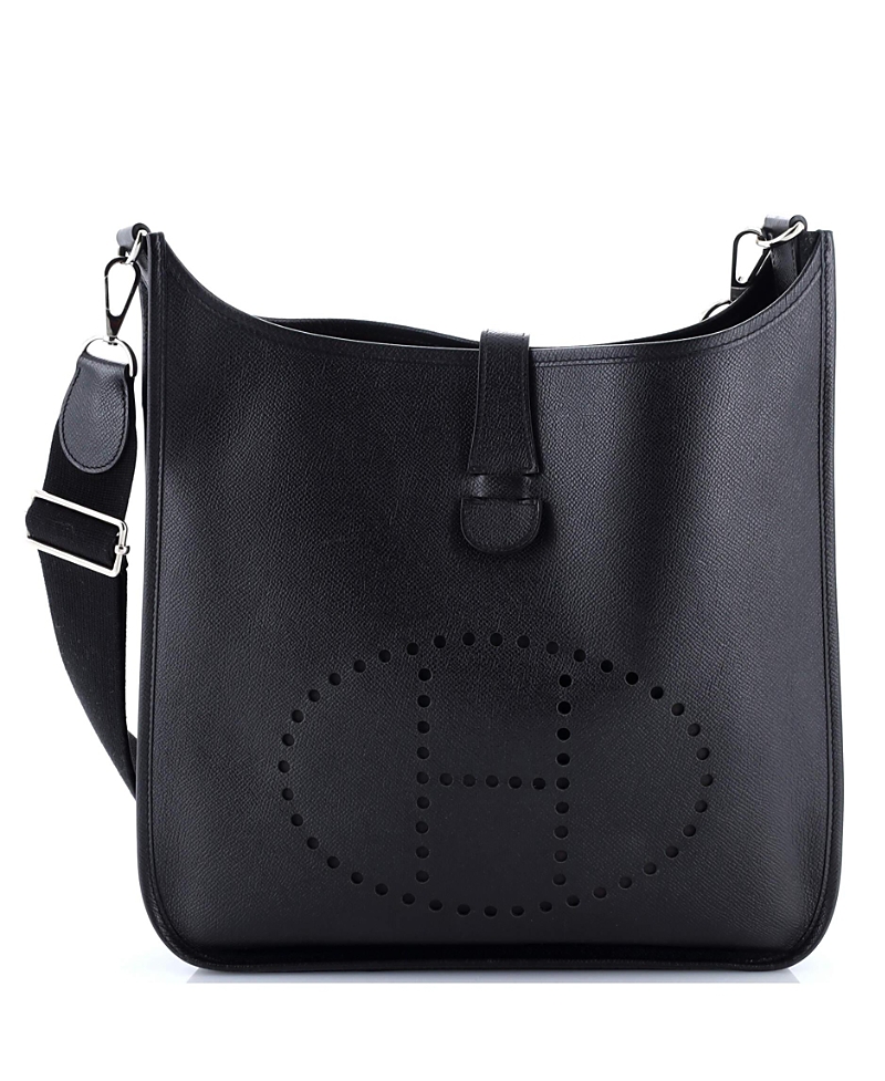 Pre-owned Pre-owned Hermes Hermes Gm Evelyne Bag Gen Iii Epsom In Black