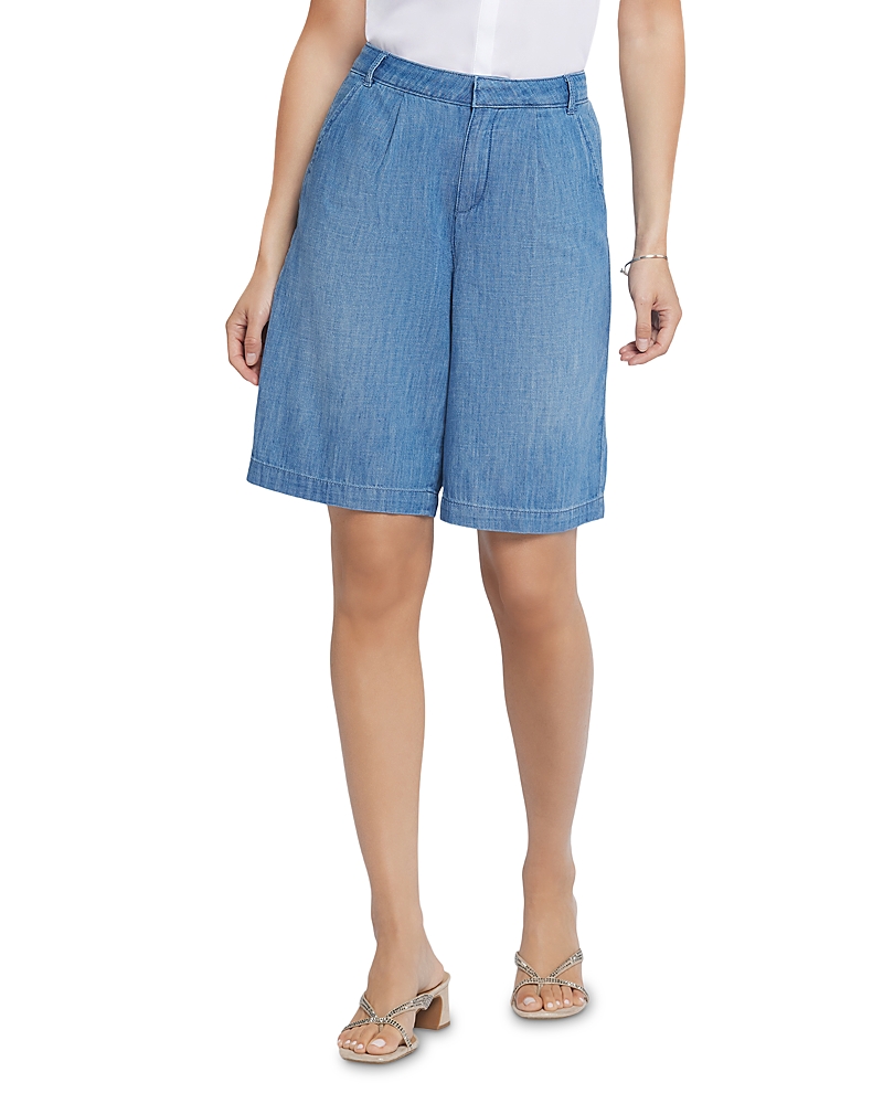 Nydj Petite Relaxed Denim Bermuda Shorts in Corfu