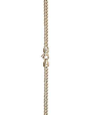 14K Yellow Gold Curb Chain Necklace, 22"
