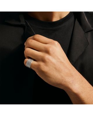 Icon Sterling Silver Link Chain Ring, 12mm