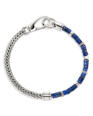 Sterling Silver Heishi Gemstone Chain Bracelet