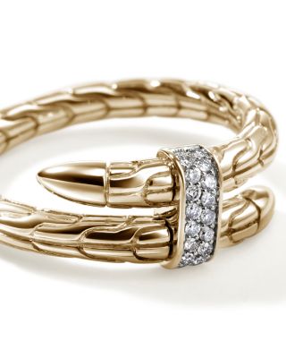 14K Yellow Gold Diamond Spear Ring