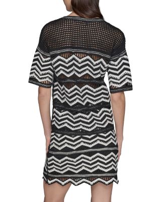 Chevron Knit Short Sleeve Top