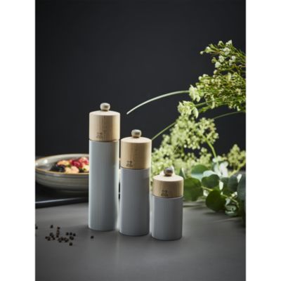 Line Salt Mill, Natural Aluminum &amp; Beechwood, 9&amp;quot;