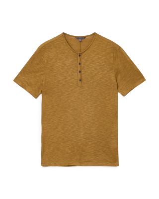 Biello Slim Fit Short Sleeve Henley Shirt  