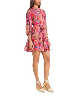 Printed Mini Shirt Dress