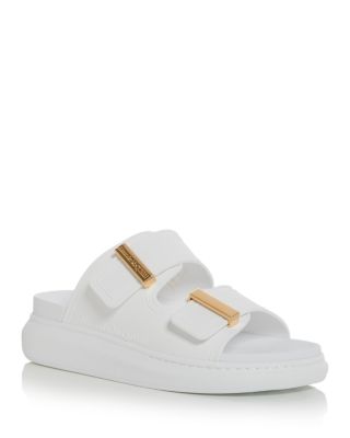 Women's Leather Slide Sandals 