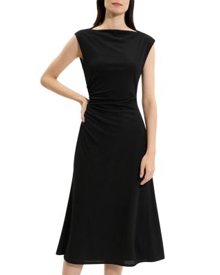 Boat Neck Midi Dress