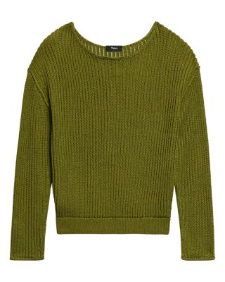 Easy Open Neck Pullover Sweater