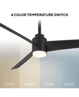 Smart Fans Novelle 52in Selectable 2700-3000-4000-5000K LED Indoor or Outdoor Smart Home Ceiling Fan