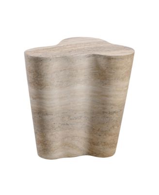 Slab Faux Marble Short Side Table