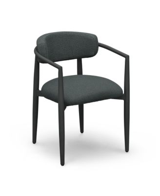 Annika Textured Fabric Outdoor Dining Arm Chair