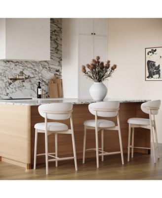 Zinea Performance Textured Velvet Counter Stool