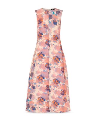 Floral Textured Midi Dress