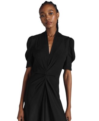 Capri Crepe Short Sleeve Midi Dress