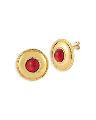 Red Crystal Stud Earrings - Exclusive