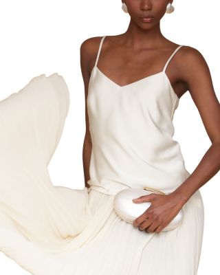 Contrast Pleated Skirt Maxi Dress