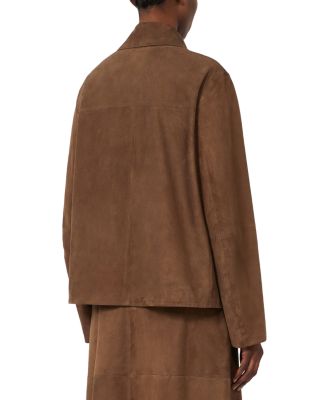 Button Front Leather Jacket 