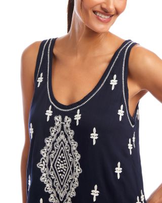 Embroidered Midi Dress