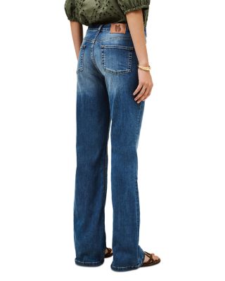 Aommie Low Rise Straight Jeans in Blue Jeans