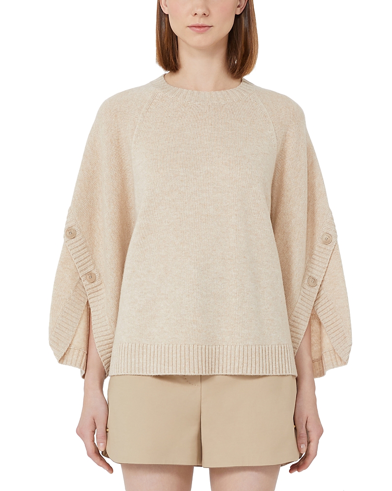 Max Mara Oversized Wool And Cashmere Sweater In Neutral