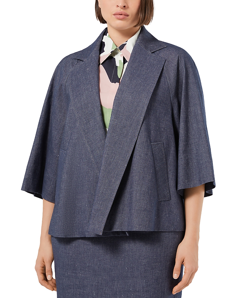 Marina Rinaldi Fiacre Notch Lapel Blazer In Gray