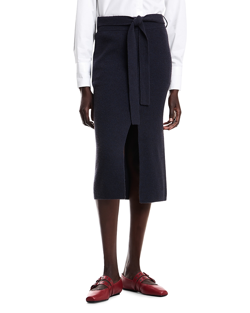 Emporio Armani Ribbed Knit Midi Skirt