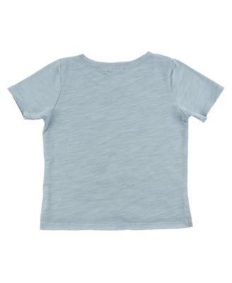 Boys' "lil bro." Cotton Slub Raw Edge Tee - Baby