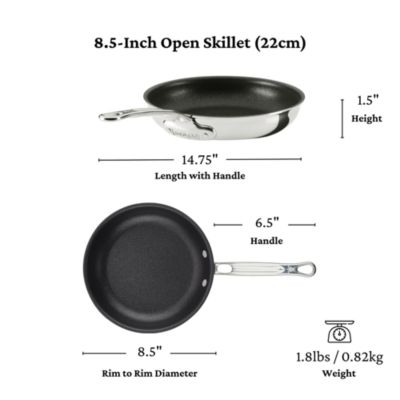 ProBond Luxe 2 Piece Professional Clad Stainless Steel Skillet Set with TITUM Nonstick