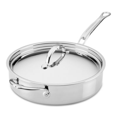 ProBond Luxe 3.5 Quart Professional Clad Stainless Steel Saute Pan with Lid