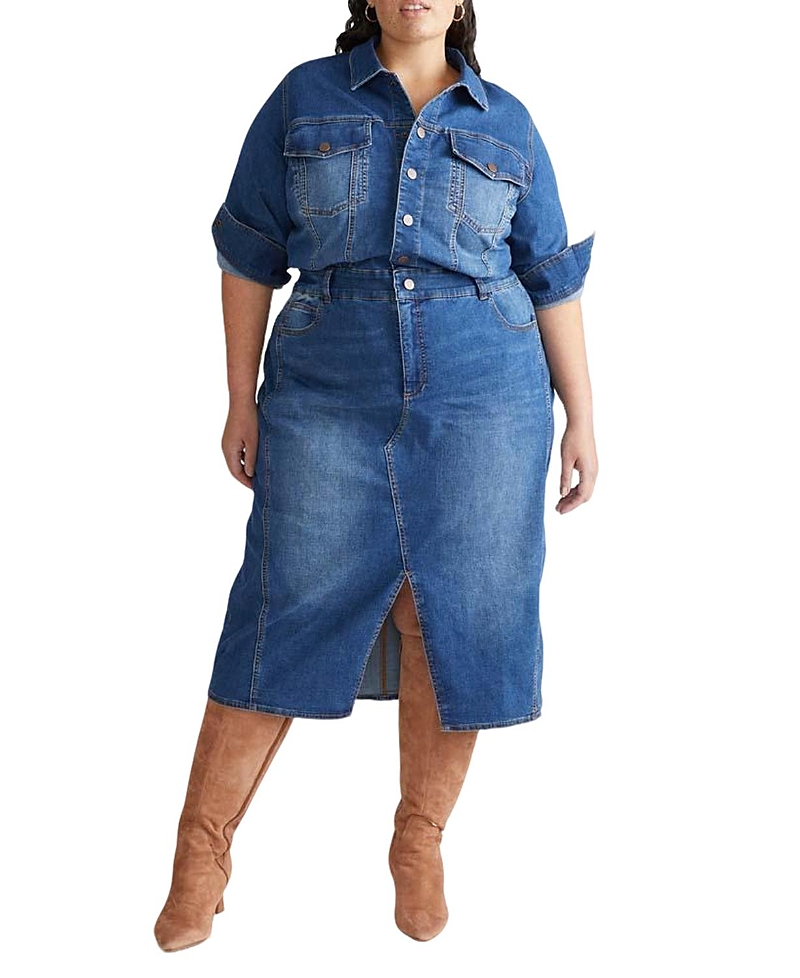 Universal Standard Women's Plus Dakota Denim Dress