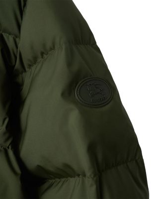 Check Trim Hooded Puffer Jacket