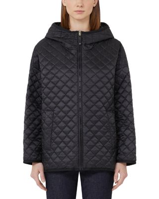 Diamond Quilted Hooded Jacket