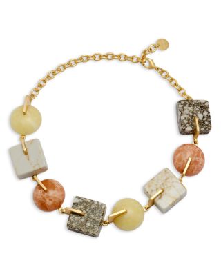 Laguna Multicolor Stone Choker Necklace, 17.32"