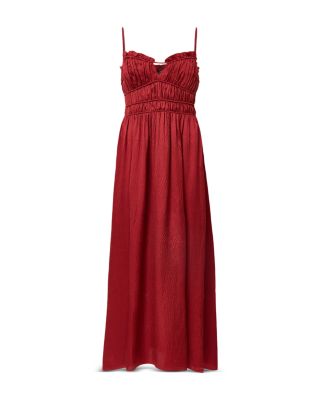 Faelyn Picot Trim Side Slit Maxi Dress