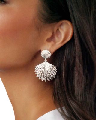 Sun Drenched Shell Drop Earrings 