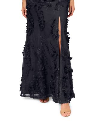 Floral Appliqu&eacute; Mermaid Gown - Exclusive