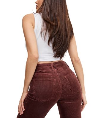 Good Legs Flare Corduroy Jeans in Walnut