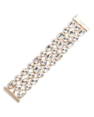 Crystal Triple Row Flex Bracelet
